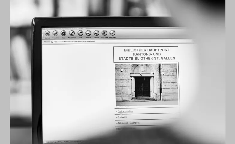 Wie suche ich im Katalog? Bibliothek Hauptpost St.Gallen, Gutenbergstrasse 2, 9000 St.Gallen Billets