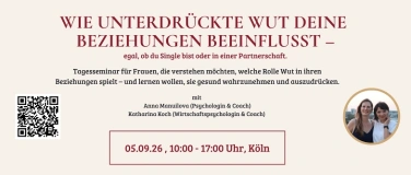 Event-Image for 'Wie unterdr&uuml;ckte Wut deine Beziehungen beeinflusst'