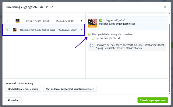 Zugangsschl&uuml;ssel 2025 CH 10