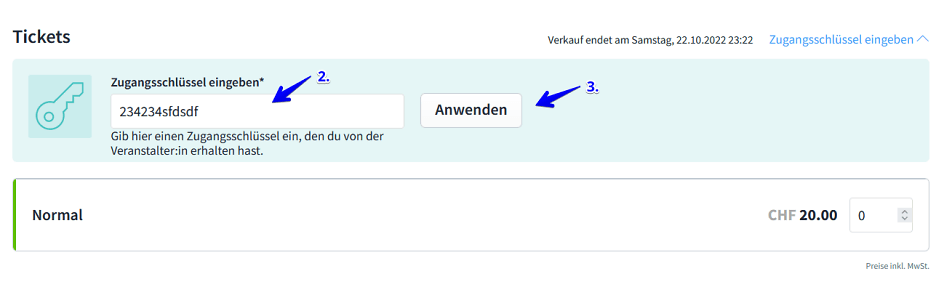 Zugangsschl&uuml;sseln f&uuml;r Hilfebereich TK II