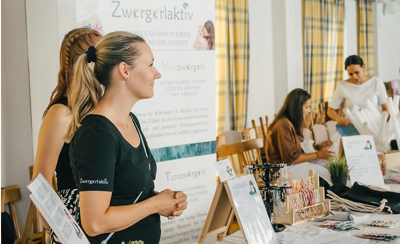 Zwergerlaktiv Stand am SOULCARECLUB Sommermarkt
