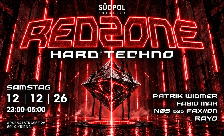 REDZONE - HARDTECHNO, Soirées & Fêtes / House & Techno, Südpol