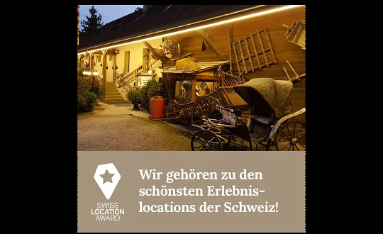 Sponsoring logo of Max B&uuml;nzli Comedy-Dinner, R&ouml;schtifarm, Schinznach-Dorf (AG) event
