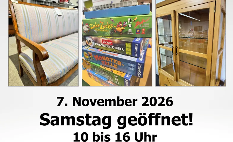 Extra Samstag im Secondhand Warenhaus am 7. November 2026, Märkte / Second Hand, Secondhand Warenhaus Neufundland