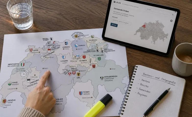 Kantons- und Ortgeografie lernen &ndash; Dein Geografie-Portfolio Tickets