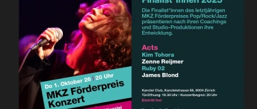 Event-Image for 'Finalist*innen MKZ F&ouml;rderpreis PopRockJazz 2025'