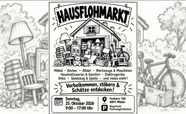 Hausflohmarkt in Mäder, Markets / Flea market, Hausflohmarkt