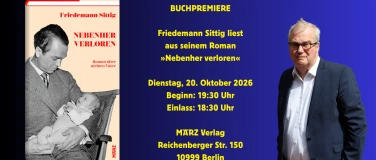 Event-Image for 'Berliner Buchpremiere Friedemann Sittig &rsaquo;Nebenher verloren&lsaquo;'