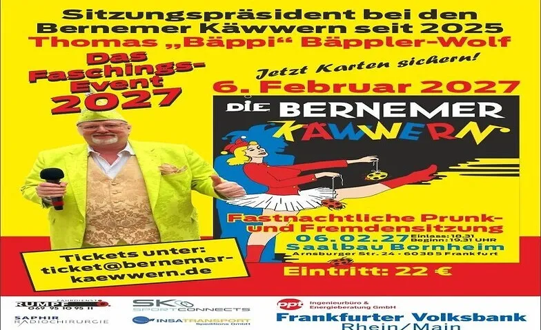 Fastnachtliche Prunk und Fremdensitzung der Bernemer Käwwern, Fasnacht / Fasching / Karneval / Sitzung, Saalbau Bornheim