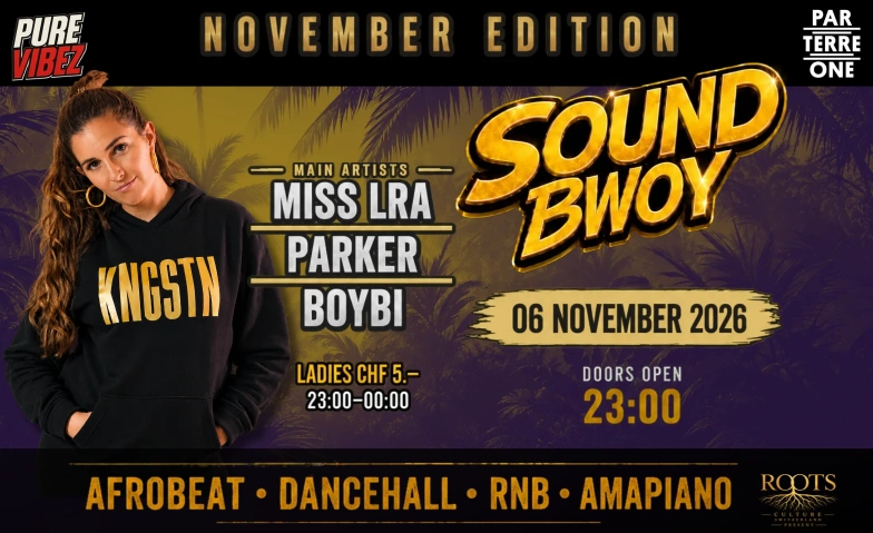 Sound Bwoy - November Edition, Parties / Dancehall, Parterre One