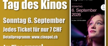 Event-Image for 'Tag des Kino am Sonntag 6. September - jedes Ticket 7 CHF'