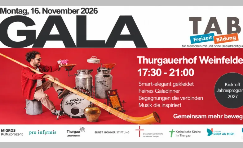 TAB GALA mit Enrico Lenzin, Theatre & Stage, Kongresszentrum Thurgauerhof