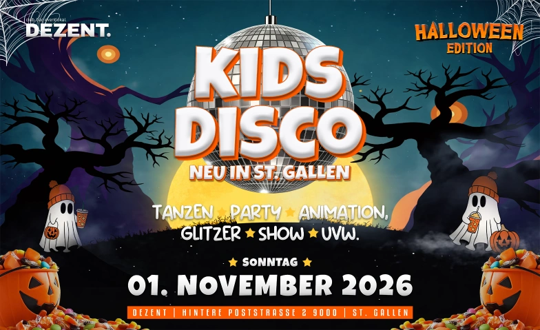KIDS DISCO - HALLOWEEN EDITION @DEZENT. ST.GALLEN, Events for children / Family events, DEZENT.