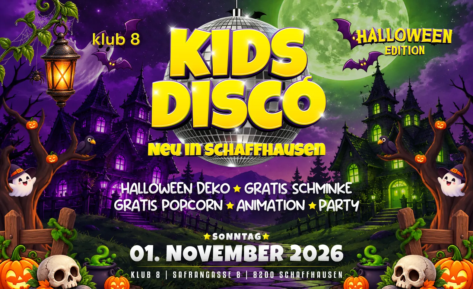 Event-Image for 'KIDS DISCO - HALLOWEEN EDITION @KLUB 8, SCHAFFHAUSEN'