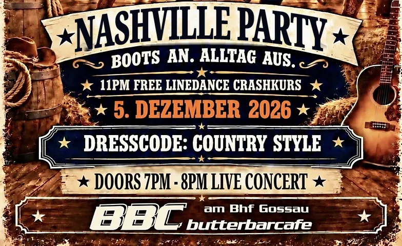 Nashville Party - Country Night im BBC, Soirées & Fêtes / Country & Folk, BBC butterbarcafe