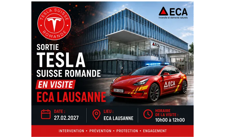 Sortie Tesla Suisse Romande - Visite ECA Lausanne