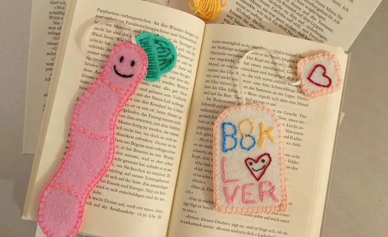 Blushing Lumi Stitch Club: Felt Bookmark Workshop, Courses & Seminars / Leisure & Hobby, Pile of books