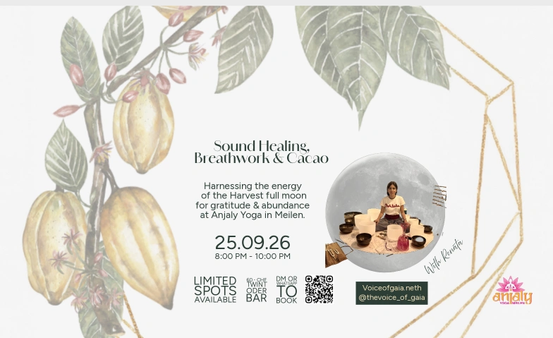 Sound Healing, Breathwork, & Cacao &ndash; Harverst Full Moon Kirchgasse 23, Kirchgasse 23, 8706 Meilen Tickets