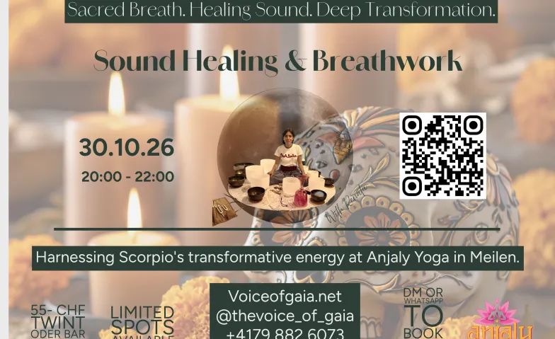 Sound Healing & Breathwork: Harnessing Scorpio’s Energy, Santé & Spiritualité / Spiritualité & méditation, Anjaly Yoga