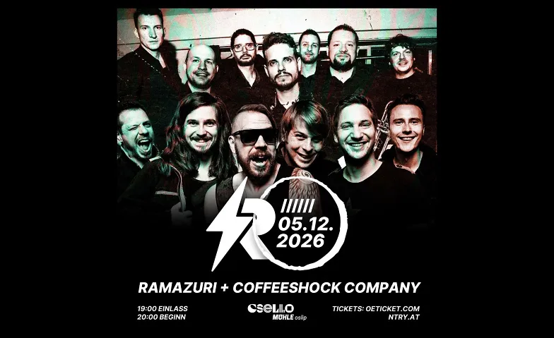 Ramazuri + Coffeeshock Company, Concerts / Pop & Rock, Csello Mühle Oslip