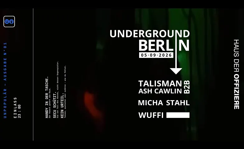 UNPOPULÄR - Ausgabe N°1: Underground Berlin