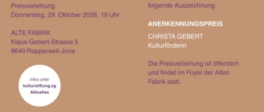 Event-Image for 'Verleihung Anerkennungspreis 2026'