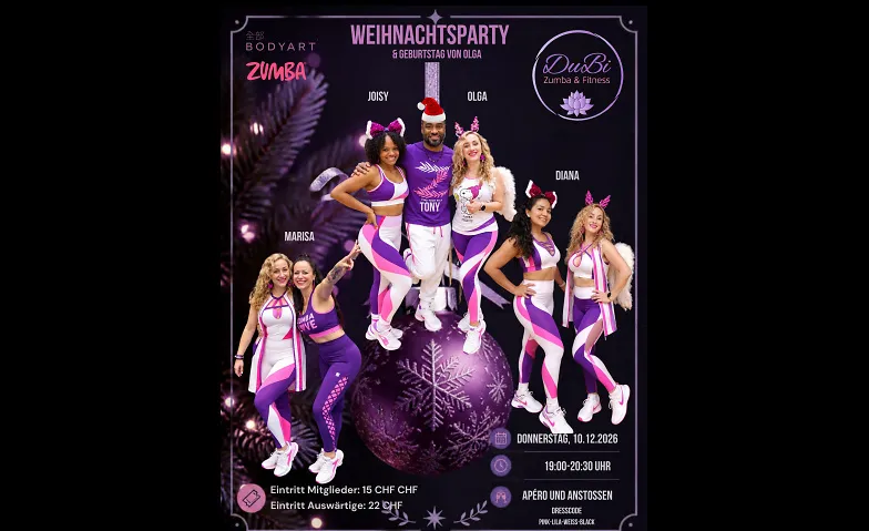 Weihnachtsparty Zumba- BodyArt und Geburtstag von Olga, Sport & Fitness / Fitness & cours collectifs, Luberzen Schulhaus Turnhalle