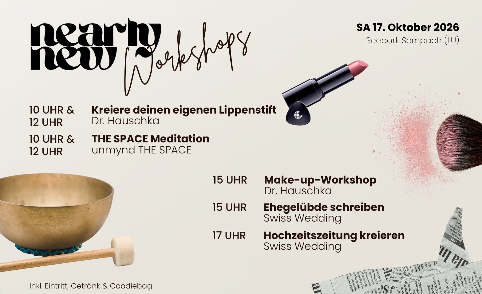 Beauty, Mindfulness & Creative Workshops  Nearly New