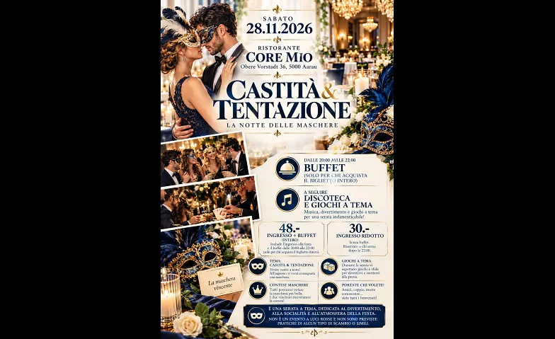Castità e Tentazione, Soirées & Fêtes / Soirée à thème, Restaurant Core Mio