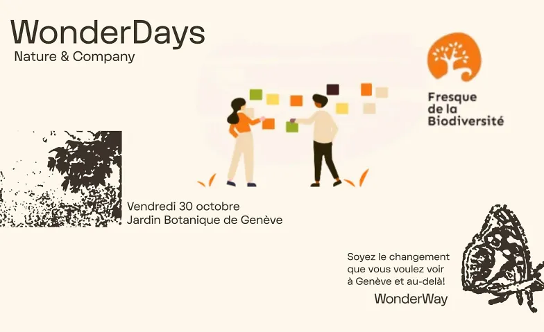 WonderDays Nature & Company: Fresque de la Biodiversité, Kurse & Seminare / Berufliche Bildung, Jardin Botanique de Genève, Restaurant Amarante
