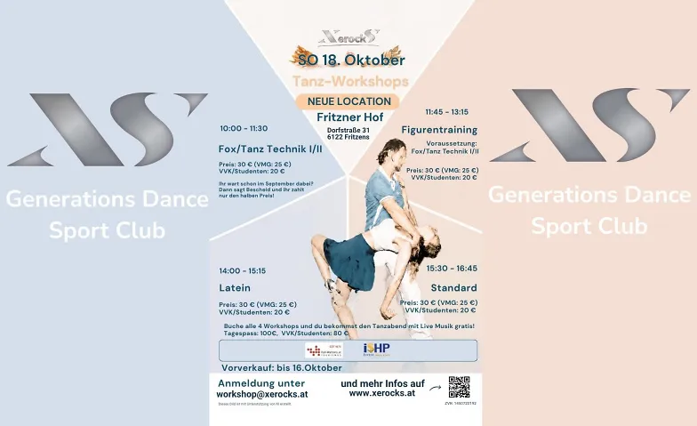 Event-Image for 'Workshops Fox/Tanz Technik I/II & Figurentraining & Latein &'